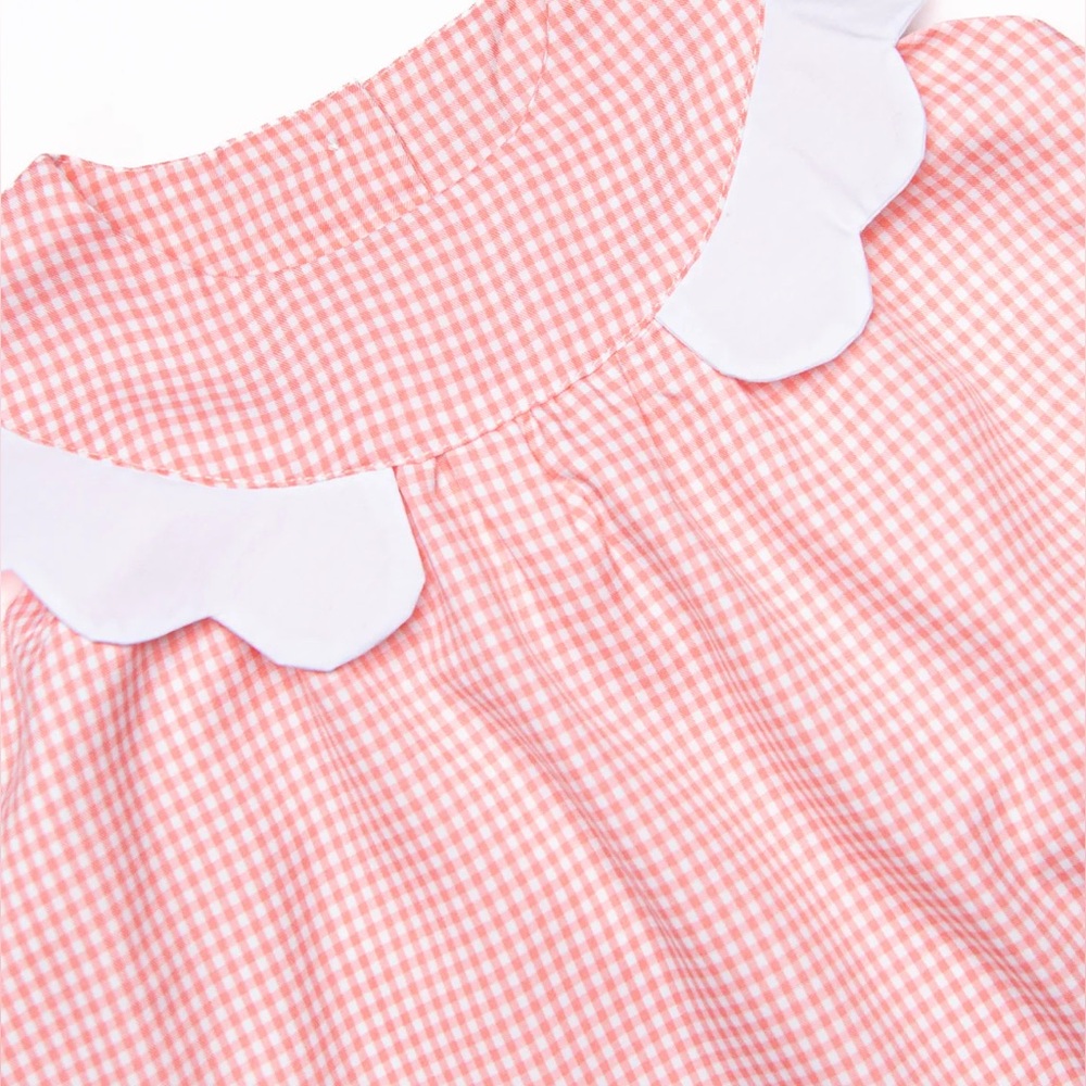 Stitchy Fish Simple Scallops Bubble in Pink, 9M - Picture 10 of 11